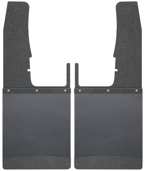 Husky Liners - 2009 - 2010 Dodge, 2011 - 2019 Ram Husky Liners Kick Back Mud Flaps Front 12" Wide - Black Top and Black Weight - 17103