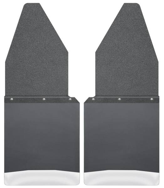 Husky Liners - 2000 - 2020 Ford Husky Liners Kick Back Mud Flaps 12" Wide - Black Top and Stainless Steel Weight - 17104