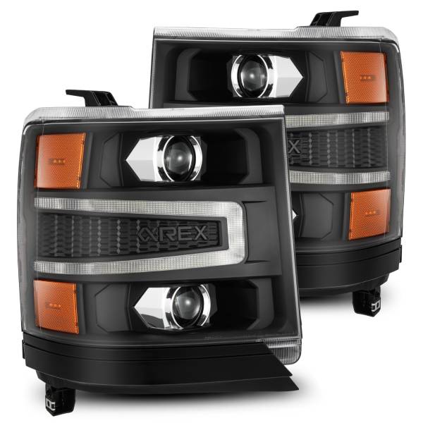 AlphaRex - 2016 - 2018 Chevrolet AlphaRex Projector Headlights Black - 880234