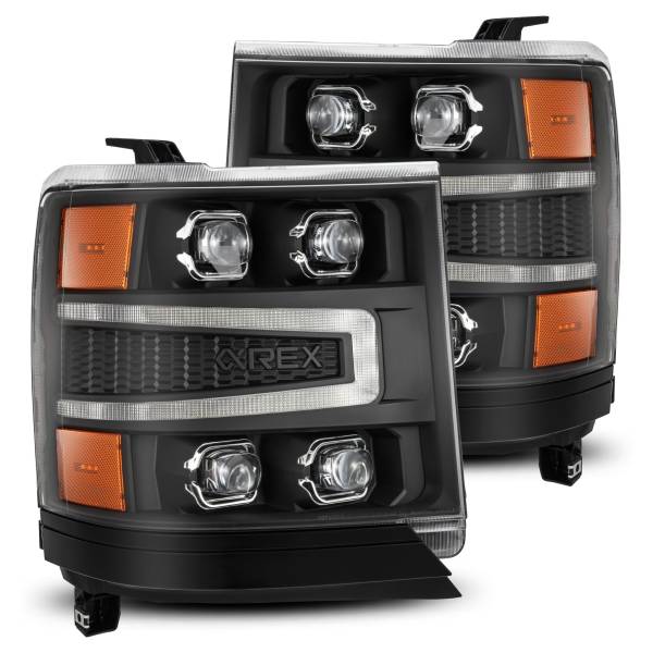 AlphaRex - 2016 - 2018 Chevrolet AlphaRex LED Projector Headlights in Black - 880237