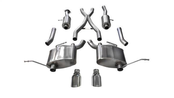 Corsa Performance - 2011 - 2021 Jeep Corsa Performance 304 Stainless Steel Sport Cat-Back Exhaust System - 14980