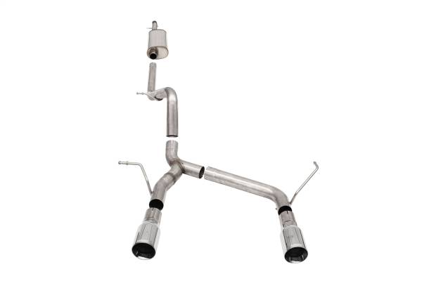 Corsa Performance - 2012 - 2018 Jeep Corsa Performance 304 Stainless Steel Sport Cat-Back Exhaust System - 21122