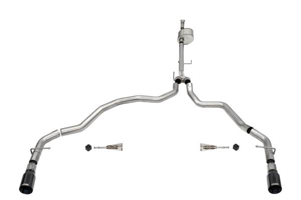 Corsa Performance - 2021 - 2022 Ford Corsa Performance 304 Stainless Steel Xtreme Cat-Back Exhaust System - 21146BLK