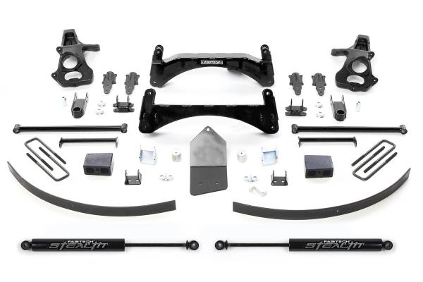 Fabtech - 2007 - 2013 GMC, Chevrolet Fabtech Basic Lift System w/Shocks - K1027M