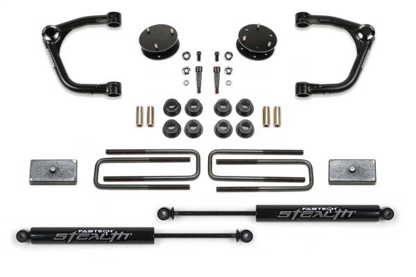 Fabtech - 2019 - 2022 GMC, Chevrolet Fabtech Uniball Lift System w/Shocks - K1129M