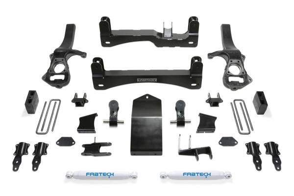 Fabtech - 2019 - 2022 GMC, Chevrolet Fabtech Basic Lift System w/Shocks - K1136