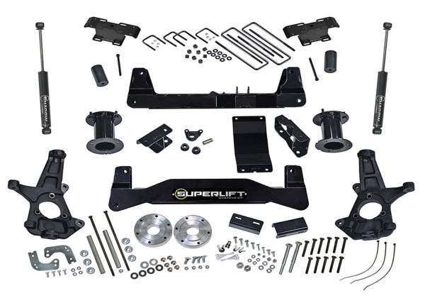 Superlift - 2014 - 2018 GMC, Chevrolet Superlift 6.5in. Lift Kit-14-16 Silv/Sierra 1500 4WD w OE Cast Stl Ctrl Arms w SL Rr Shcks - K160
