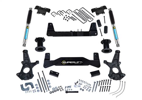 Superlift - 2014 - 2019 GMC, Chevrolet Superlift 6.5in. Lift Kit-14-18 (19 Old Body) GM1500 2WD w OE Al or SS Ctrl Arms w Bil RrS - K181B