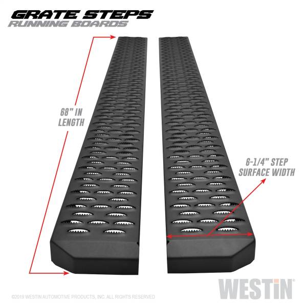 Westin - 2000 - 2019 Toyota, 2001 - 2020 Ford, 2004 - 2022 Nissan, 2009 - 2017 Jeep Westin Grate Steps Running Boards - 27-74715