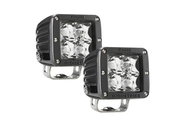 Rigid Industries - Rigid Industries RIGID D-Series E-Mark Certified Spot Optic Surface Mount Black HousingPair - 20221EM