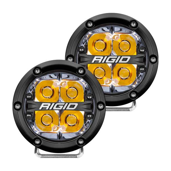 Rigid Industries - Rigid Industries 360-SERIES 4 INCH LED OFF-ROAD SPOT BEAM AMB BACKLIGHTPAIR - 36114
