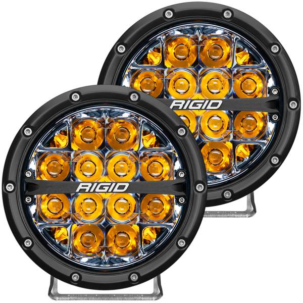 Rigid Industries - Rigid Industries 360-SERIES 6 INCH LED OFF-ROAD SPOT BEAM AMB BACKLIGHTPAIR - 36201