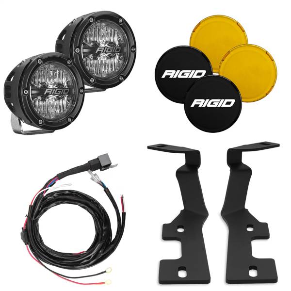 Rigid Industries - 2019 - 2023 Ram Rigid Industries RIGID 2019+Dodge RAM 1500 anf 2019+TRX A-Pillar 4in. 360-Series LED Light Kit - 46718