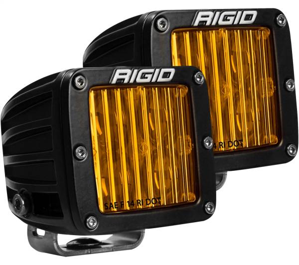 Rigid Industries - Rigid Industries D-SERIES PRO DOT/SAE J583 FOG LIGHT SELECTIVE YELLOW SURFACE MOUNT PAIR - 504814