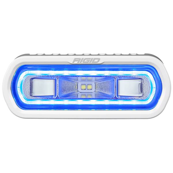 Rigid Industries - Rigid Industries SR-L Series Marine Spreader Pod 2 Wire Surface Mount White With Blue Halo - 51101