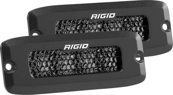 Rigid Industries - Rigid Industries SR-Q SERIES PRO SPOT DIFFUSED MIDNIGHT FLUSH MOUNT PAIR - 925513BLK