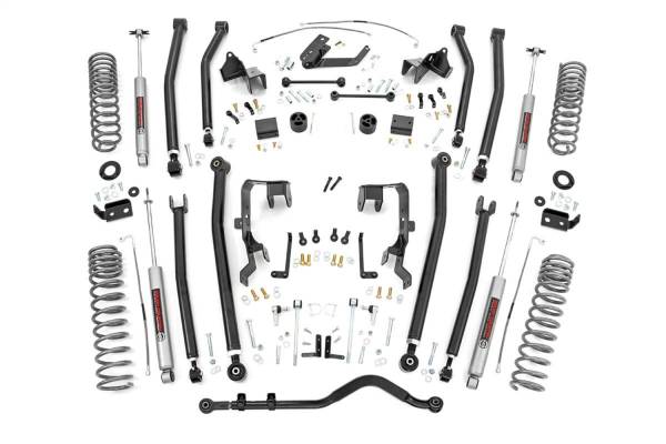 Rough Country - 2007 - 2018 Jeep Rough Country Long Arm Suspension Lift Kit w/Shocks - 78530A