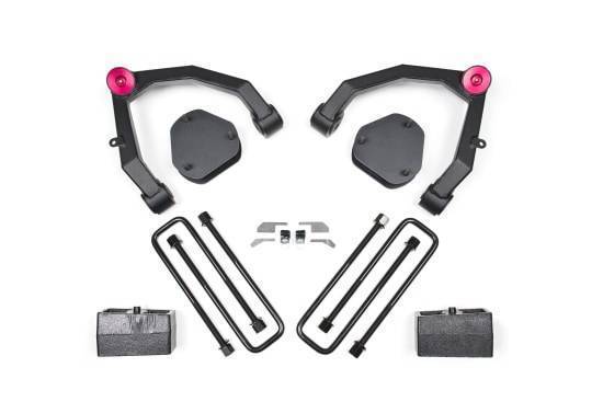 Zone - 2007 - 2013 GMC, Chevrolet ZONE 3.5" Upper Control Arm Kit w/ Nitro Shocks 2007-2013 Silverado/Sierra 1500 4WD (ZONC29N)