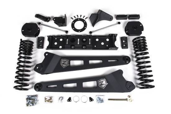 Zone - 2019 - 2022 Ram, 2020 - 2022 Ford ZONE 4.5" Radius Arm Lift Kit w/ FOX Shocks 2019+ RAM 2500 6-Bolt T-Case (ZOND78F)