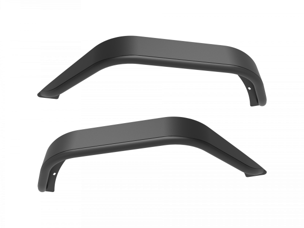 Attica 4x4 - Attica 4x4 Jeep Wrangler JL 2018-23 Fender Flares (rear) - Black - Powder Coated - Steel - ATTJL01H107-BX-R