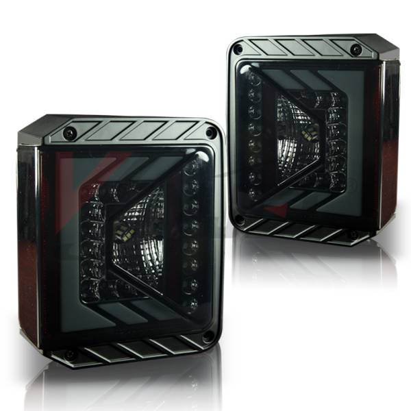 Winjet - RENEGADE LED TAIL LIGHTS-BLACK / SMOKE - CTRNG0490-BS