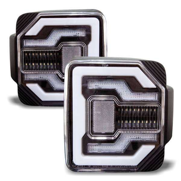 Winjet - RENEGADE LED SEQUENTIAL TAIL LIGHTS-BLACK / CLEAR - CTRNG0650-BC-SQ