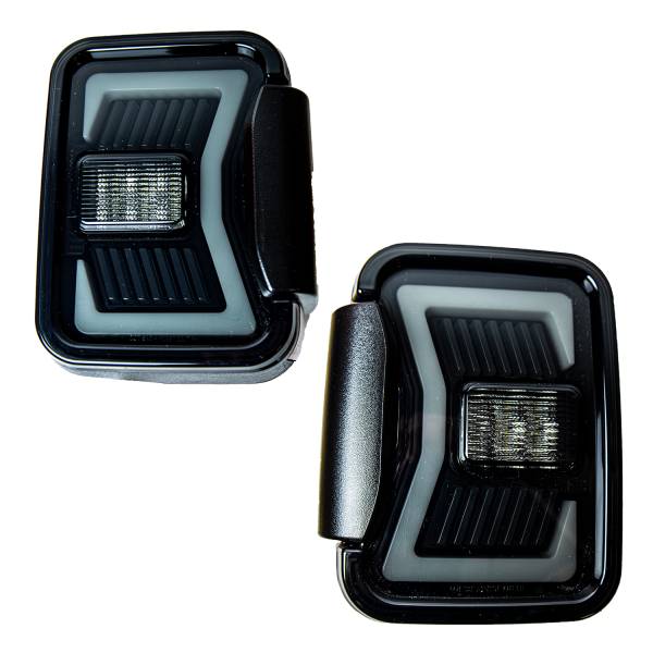 Winjet - RENEGADE LED SEQUENTIAL TAIL LIGHTS-BLACK SMOKE - CTRNG0668-BS-SQ