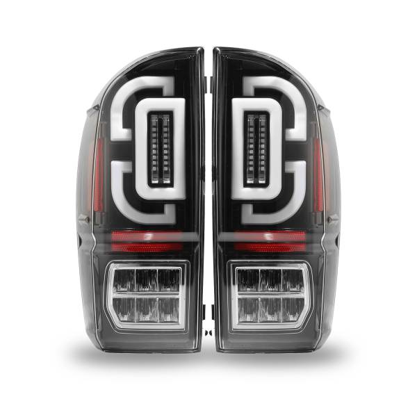 Winjet - RENEGADE LED SEQUENTIAL TAIL LIGHTS-GLOSS BLACK / CLEAR - CTRNG0685-GBC-SQ