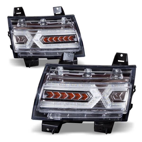 Winjet - RENEGADE LED SEQUENTIAL TURN SIGNAL-CHROME / CLEAR - CTSRNG0646A-SQTS