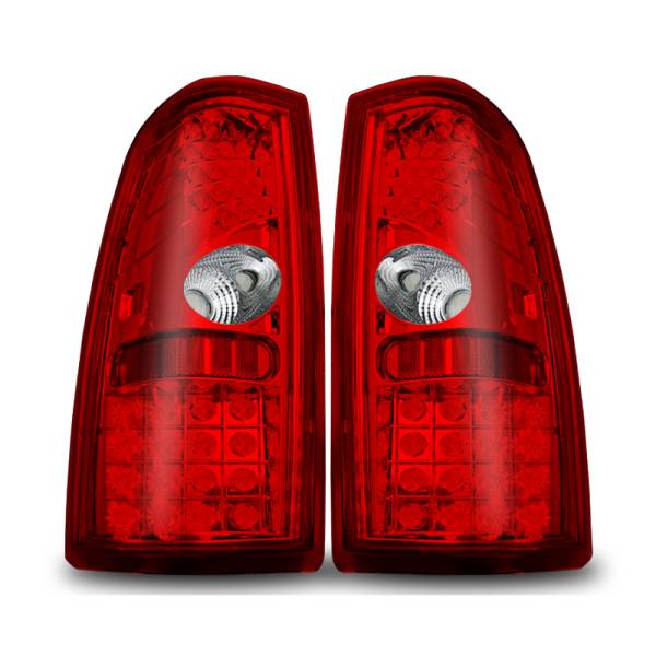 Winjet - Winjet LED TAIL LIGHTS-CHROME / RED - CTWJ-0006-CR