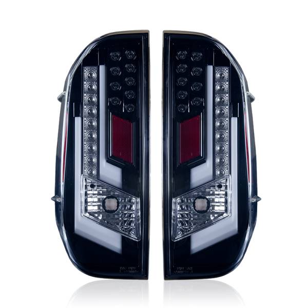 Winjet - Winjet TAIL LIGHTS-GLOSS BLACK / CLEAR - CTWJ-0377-GBC