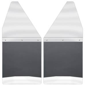 Husky Liners - 2000 - 2020 Ford, GMC, Chevrolet, Toyota, 2004 - 2010 Dodge, 2011 - 2019 Ram Husky Liners Kick Back Mud Flaps 12" Wide - Stainless Steel Top and Weight - 17097 - Image 1