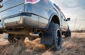 Husky Liners - 2000 - 2020 Ford, GMC, Chevrolet, Toyota, 2004 - 2010 Dodge, 2011 - 2019 Ram Husky Liners Kick Back Mud Flaps 12" Wide - Stainless Steel Top and Weight - 17097 - Image 2