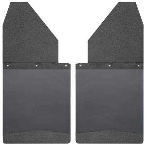 Husky Liners - 2000 - 2020 Ford, GMC, Chevrolet, Toyota, 2004 - 2010 Dodge, 2011 - 2020 Ram Husky Liners Kick Back Mud Flaps 14" Wide - Black Top and Black Weight - 17112 - Image 1