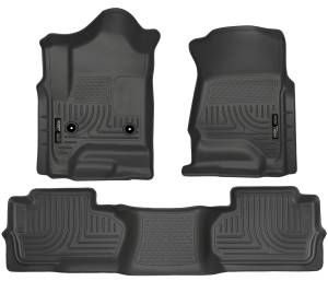 2014 - 2019 GMC, Chevrolet Husky Liners Front & 2nd Seat Floor Liners (Footwell Coverage) - 98241