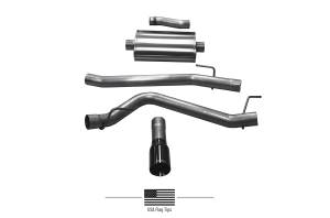 2020 - 2022 Jeep Corsa Performance 304 Stainless Steel Sport Cat-Back Exhaust System - 21060BLKUSA