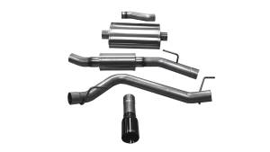 Corsa Performance - 2020 - 2021 Jeep Corsa Performance 304 Stainless Steel Cat-Back - 21062BLK