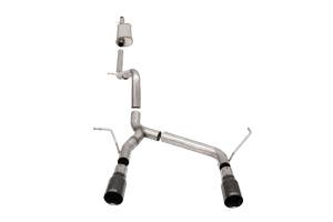 Corsa Performance - 2012 - 2018 Jeep Corsa Performance 304 Stainless Steel Sport Cat-Back Exhaust System - 21122BLK