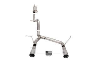 Corsa Performance - 2012 - 2018 Jeep Corsa Performance 304 Stainless Steel Sport Cat-Back Exhaust System - 21122USA