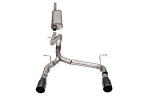 Corsa Performance - 2018 - 2021 Jeep Corsa Performance 304 Stainless Steel Sport Cat-Back Exhaust System - 21124BLK