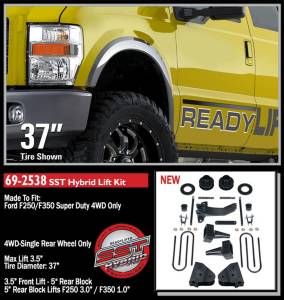 ReadyLift - 2008 - 2016 Ford ReadyLift SST® Lift Kit 3.5 in. Front/3 in. Rear Lift - 69-2538 - Image 2