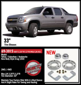 ReadyLift - 2007 - 2020 Chevrolet ReadyLift SST® Lift Kit 2.25 in. Front/1.5 in. Rear Lift - 69-3015 - Image 2