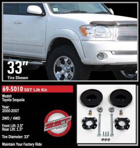 ReadyLift - 2001 - 2007 Toyota ReadyLift SST® Lift Kit 2.5 in. Front/1.5 in. Rear Lift - 69-5010 - Image 2
