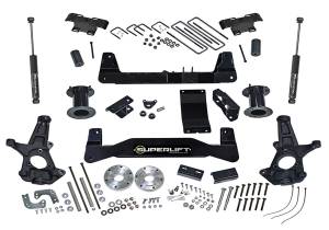 2014 - 2018 GMC, Chevrolet Superlift 6.5in. Lift Kit-14-16 Silv/Sierra 1500 4WD w OE Cast Stl Ctrl Arms w SL Rr Shcks - K160