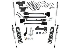 2017 - 2022 Ford Superlift 4in. Lift Kit w/FOX Shocks-17-22 F250/350 4WD Diesel w/4-Link Arms - K166F