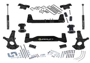 2007 - 2016 GMC, Chevrolet Superlift 6.5in. Lift Kit-07-16 Silv/Sierra 1500 2WD w Cast Steel Ctrl Arms w SL Rr Shocks - K180