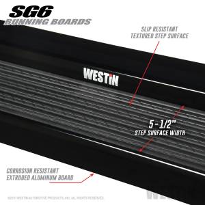Westin - 2000 - 2018 Toyota, 2001 - 2020 Ford, 2005 - 2022 Nissan, 2009 - 2017 Jeep Westin SG6 Running Boards - 27-64715 - Image 3
