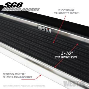 Westin - 2004 - 2008 Ford, 2007 - 2019 GMC, Chevrolet, 2019 Ram Westin SG6 Running Boards - 27-64750 - Image 6
