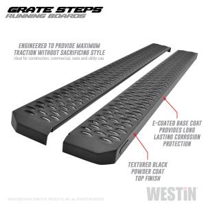 Westin - 2000 - 2019 Toyota, 2001 - 2020 Ford, 2004 - 2022 Nissan, 2009 - 2017 Jeep Westin Grate Steps Running Boards - 27-74715 - Image 2