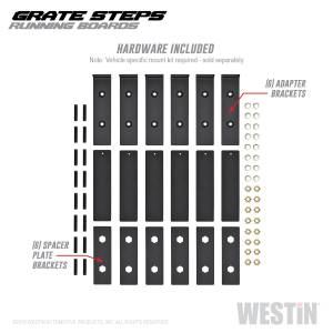 Westin - 2000 - 2019 Toyota, 2001 - 2020 Ford, 2004 - 2022 Nissan, 2009 - 2017 Jeep Westin Grate Steps Running Boards - 27-74715 - Image 3